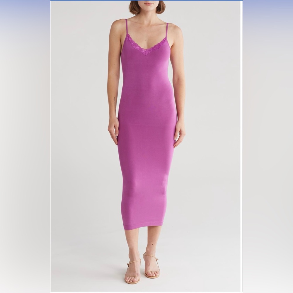 NWT. Wishlist. Lace Trim Maxi Slip Dress. Purple Wine. Size Medium.